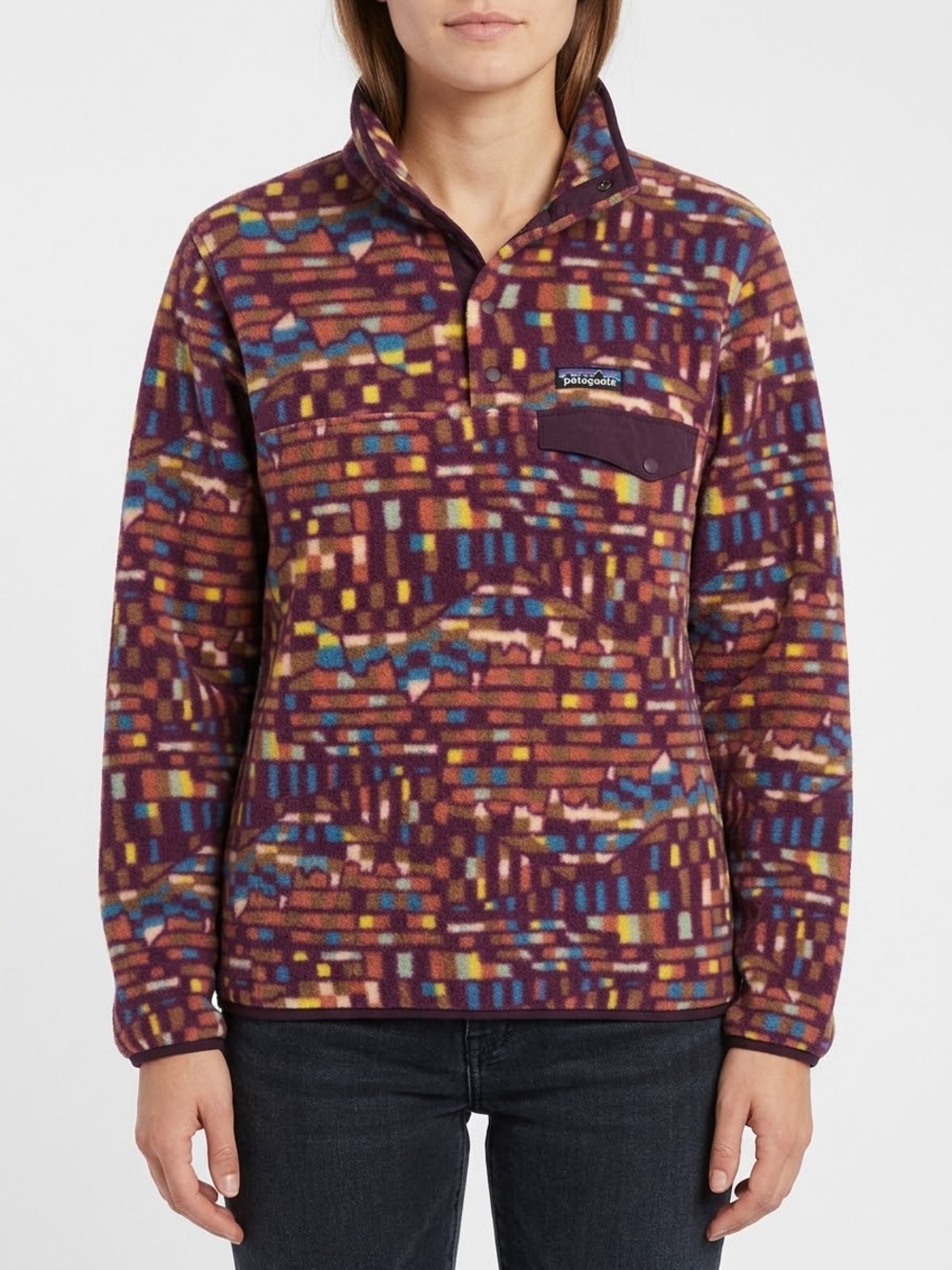 Patagonia Synchilla Snap-T Fleece Women S Fitz Roy Night Plum